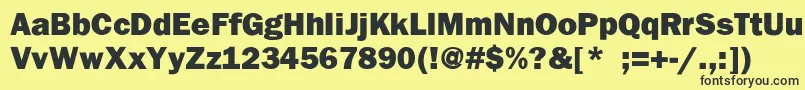 Saintjohn Font – Black Fonts on Yellow Background