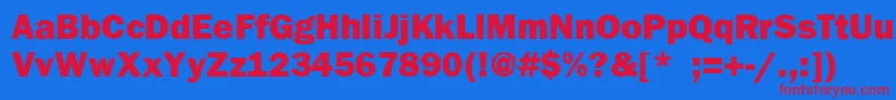 Saintjohn Font – Red Fonts on Blue Background