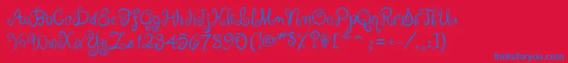 Подробнее о шрифте RugeBoogie Шрифт RugeBoogie – синие шрифты на красном фоне