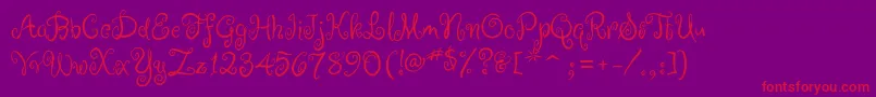 RugeBoogie Font – Red Fonts on Purple Background