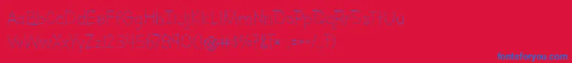 BmdLettersForLearnersLinedDots Font – Blue Fonts on Red Background