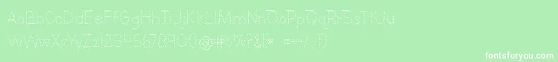 BmdLettersForLearnersLinedDots Font – White Fonts on Green Background