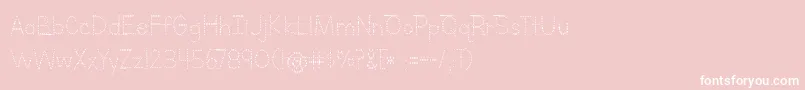 BmdLettersForLearnersLinedDots Font – White Fonts on Pink Background