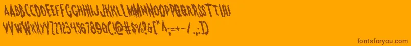 Monsteramaleft Font – Brown Fonts on Orange Background