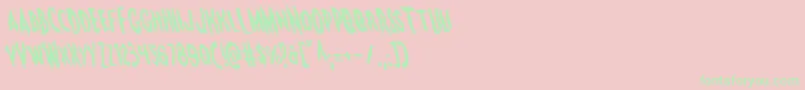 Monsteramaleft Font – Green Fonts on Pink Background