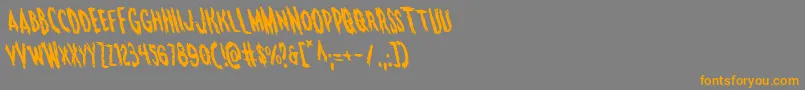 Monsteramaleft Font – Orange Fonts on Gray Background
