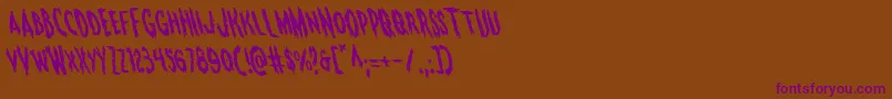 Monsteramaleft Font – Purple Fonts on Brown Background