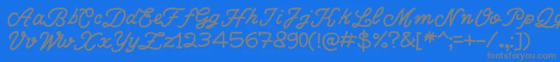 Шрифт WriteRighScript – серые шрифты на синем фоне