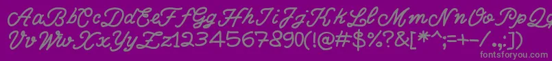 Czcionka WriteRighScript – szare czcionki na fioletowym tle