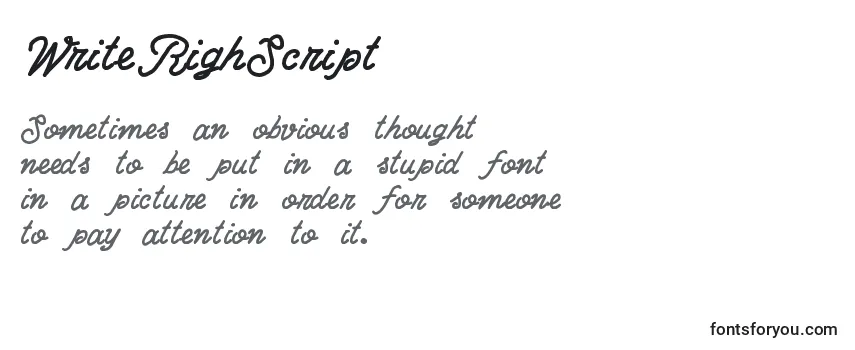 WriteRighScript Font