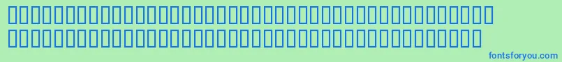 SerifBlack-Schriftart – Blaue Schriften auf grünem Hintergrund