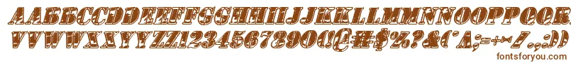 1stcav2i Font – Brown Fonts on White Background