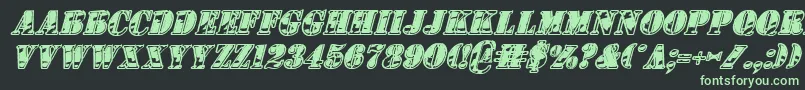 1stcav2i Font – Green Fonts on Black Background