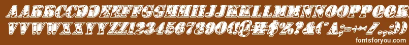 1stcav2i Font – White Fonts on Brown Background