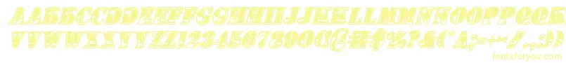 Шрифт 1stcav2i – жёлтые шрифты