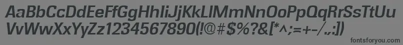 RochesterBoldItalic Font – Black Fonts on Gray Background