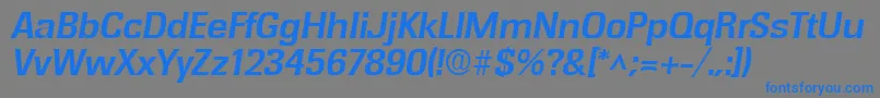 RochesterBoldItalic Font – Blue Fonts on Gray Background