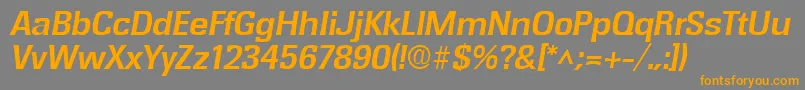 RochesterBoldItalic Font – Orange Fonts on Gray Background