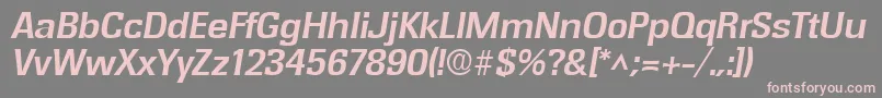 RochesterBoldItalic Font – Pink Fonts on Gray Background