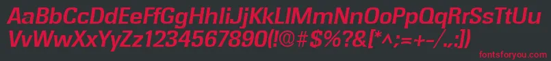RochesterBoldItalic Font – Red Fonts on Black Background