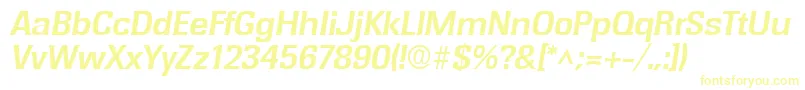 RochesterBoldItalic Font – Yellow Fonts on White Background