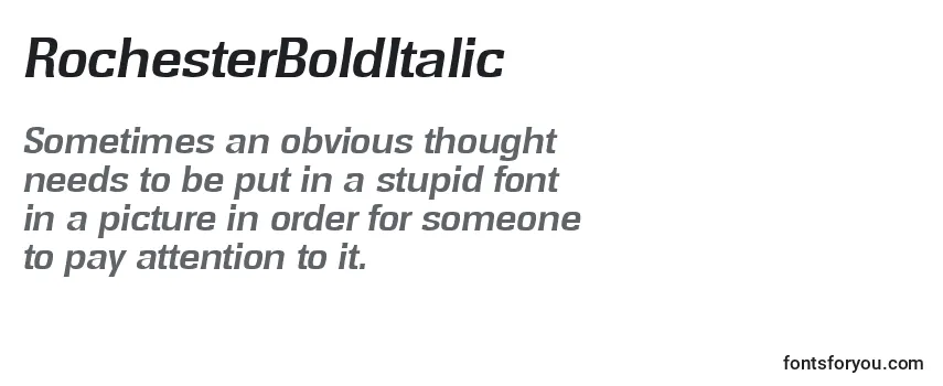 RochesterBoldItalic Font