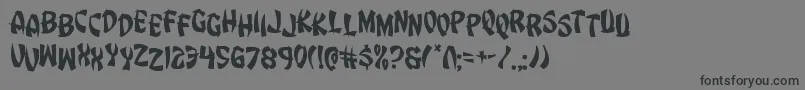 フォントEggrolljumble – 黒い文字の灰色の背景