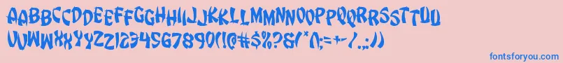 Шрифт Eggrolljumble – синие шрифты на розовом фоне