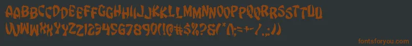 Eggrolljumble Font – Brown Fonts on Black Background