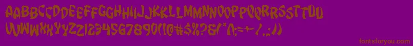 Eggrolljumble Font – Brown Fonts on Purple Background