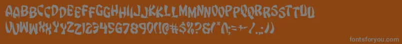 Eggrolljumble Font – Gray Fonts on Brown Background