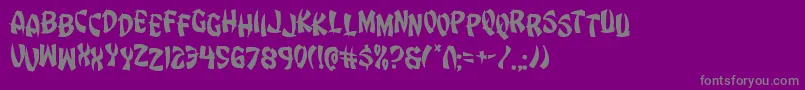 Czcionka Eggrolljumble – szare czcionki na fioletowym tle