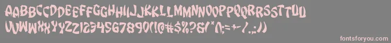 Eggrolljumble-Schriftart – Rosa Schriften auf grauem Hintergrund
