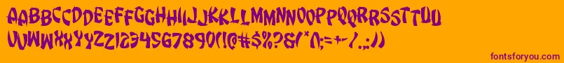 Шрифт Eggrolljumble – фиолетовые шрифты на оранжевом фоне
