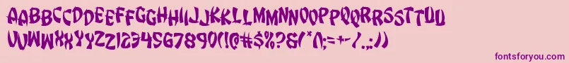Eggrolljumble Font – Purple Fonts on Pink Background