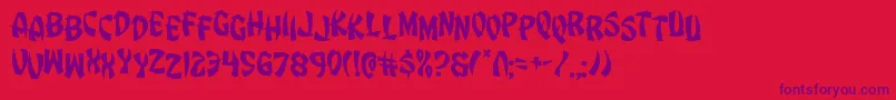 Eggrolljumble Font – Purple Fonts on Red Background