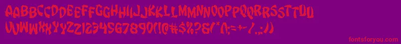 fuente Eggrolljumble – Fuentes Rojas Sobre Fondo Morado
