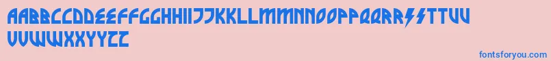 BrothersOfMetal Font – Blue Fonts on Pink Background