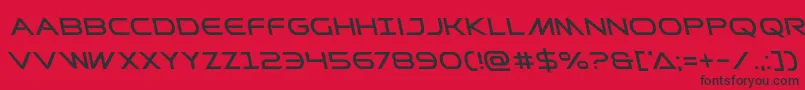 Prometheanleft Font – Black Fonts on Red Background