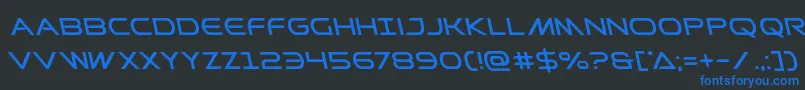 Prometheanleft Font – Blue Fonts on Black Background