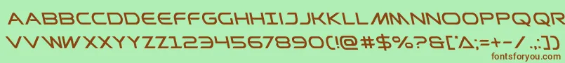 Prometheanleft-fontti – ruskeat fontit vihreällä taustalla