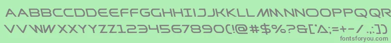 フォントPrometheanleft – 緑の背景に灰色の文字