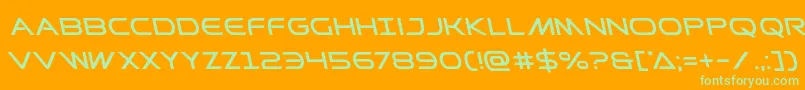 Prometheanleft Font – Green Fonts on Orange Background