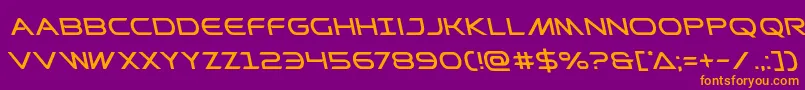 Prometheanleft Font – Orange Fonts on Purple Background