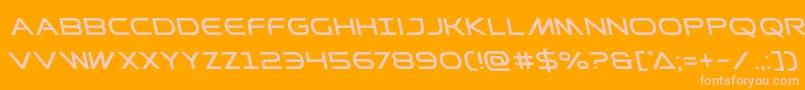 フォントPrometheanleft – オレンジの背景にピンクのフォント
