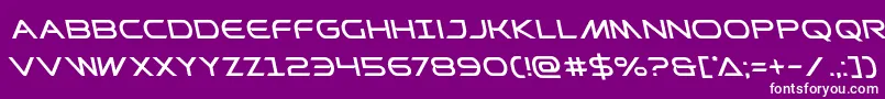 フォントPrometheanleft – 紫の背景に白い文字