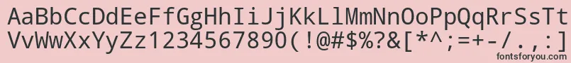 Droid Sans Mono Font – Black Fonts on Pink Background