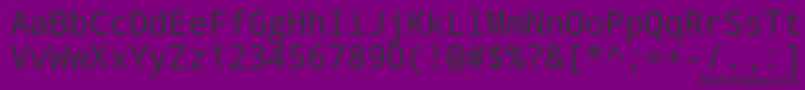 Droid Sans Mono Font – Black Fonts on Purple Background