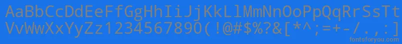 Droid Sans Mono Font – Gray Fonts on Blue Background