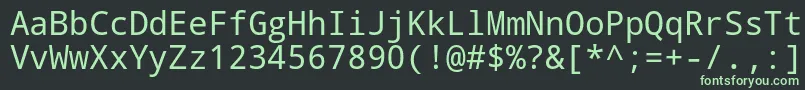 Droid Sans Mono Font – Green Fonts on Black Background